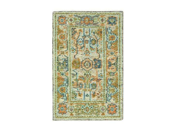 3'3" x 5'0" New Hand Knotted Brown Wool Rectangle Oriental Rug - MOA10277021