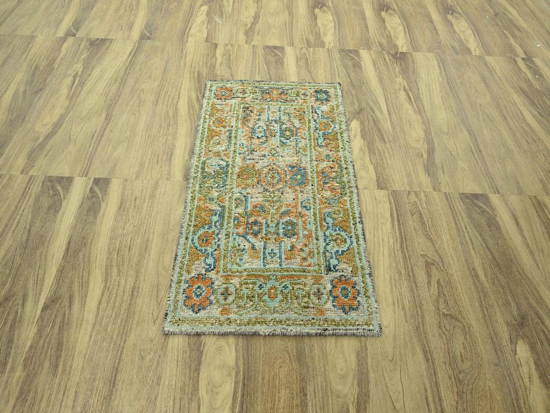 3'3" x 5'0" New Hand Knotted Brown Wool Rectangle Oriental Rug - MOA10277021