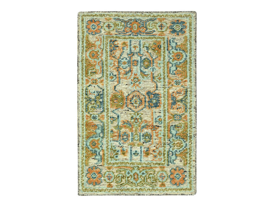 3'1" x 5'1" New Hand Knotted Brown Wool Rectangle Oriental Rug - MOA10277023