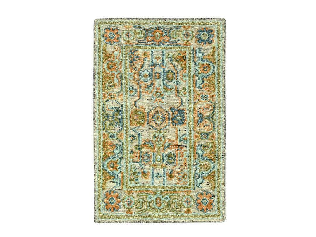 3'0" x 5'2" New Hand Knotted Brown Wool Rectangle Oriental Rug - MOA10277024