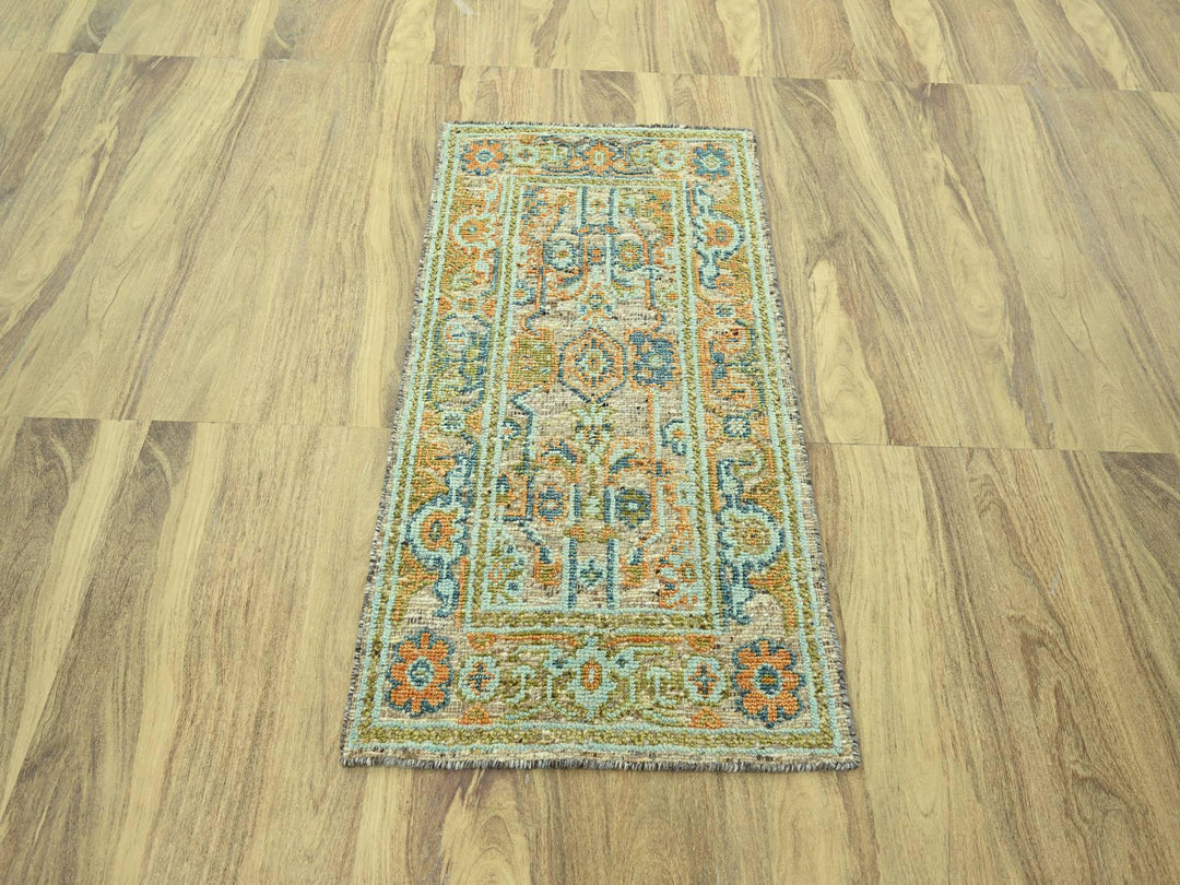 3'0" x 5'2" New Hand Knotted Brown Wool Rectangle Oriental Rug - MOA10277024