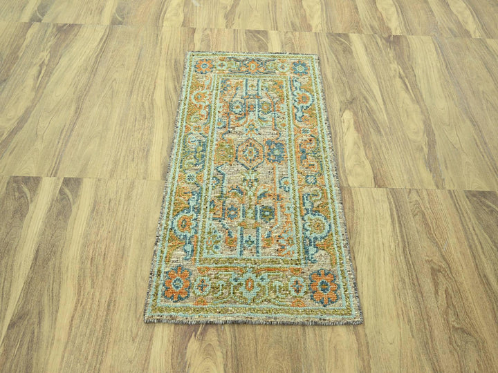3'0" x 5'2" New Hand Knotted Brown Wool Rectangle Oriental Rug - MOA10277024