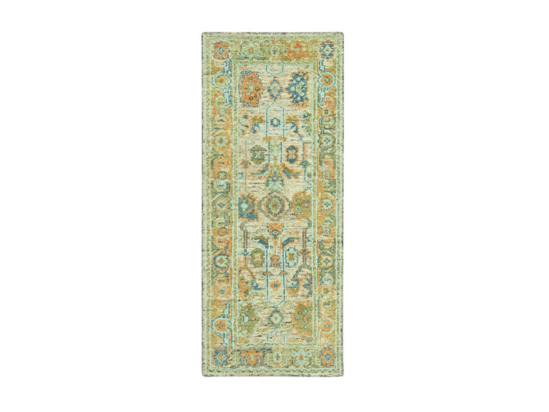4'2" x 10'2" New Hand Knotted Brown Wool Runner Oriental Rug - MOA10277025