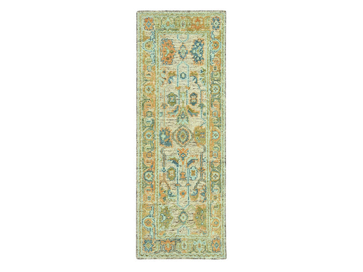 4'2" x 12'3" New Hand Knotted Brown Wool Runner Oriental Rug - MOA10277026