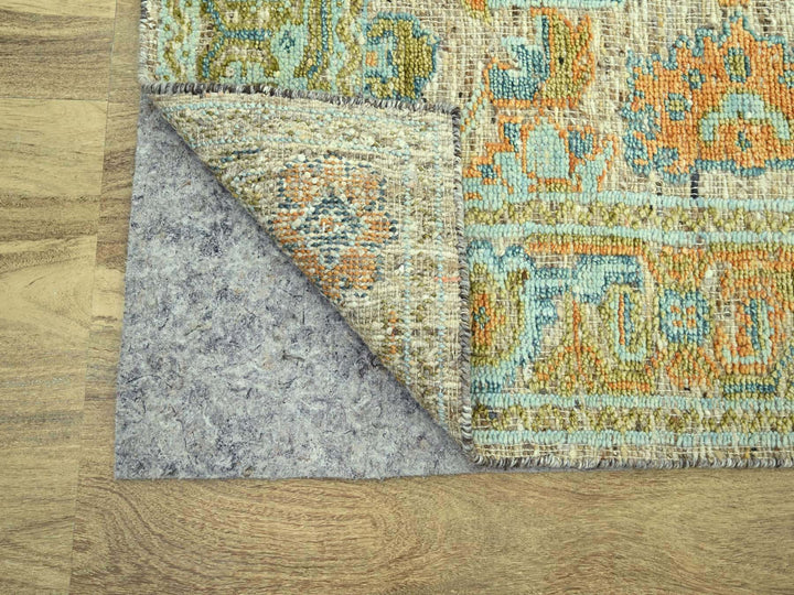 4'2" x 12'3" New Hand Knotted Brown Wool Runner Oriental Rug - MOA10277026