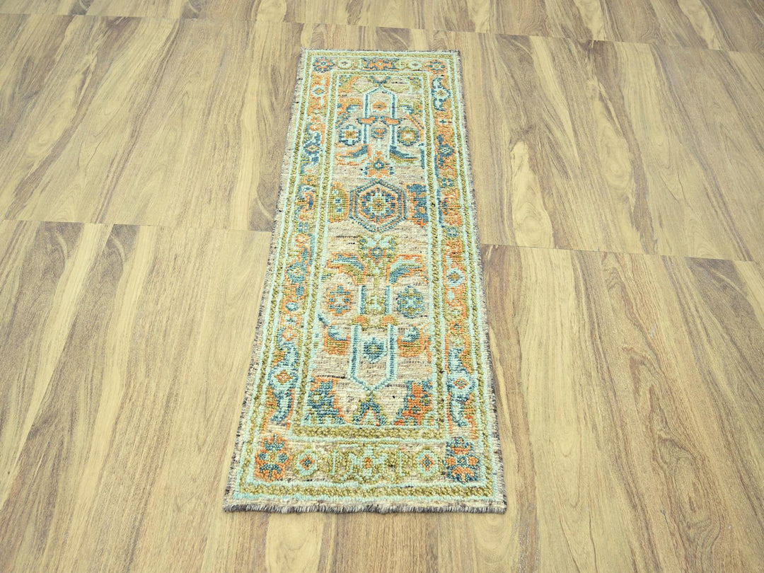 2'6" x 6'0" New Hand Knotted Brown Wool Runner Oriental Rug - MOA10277027