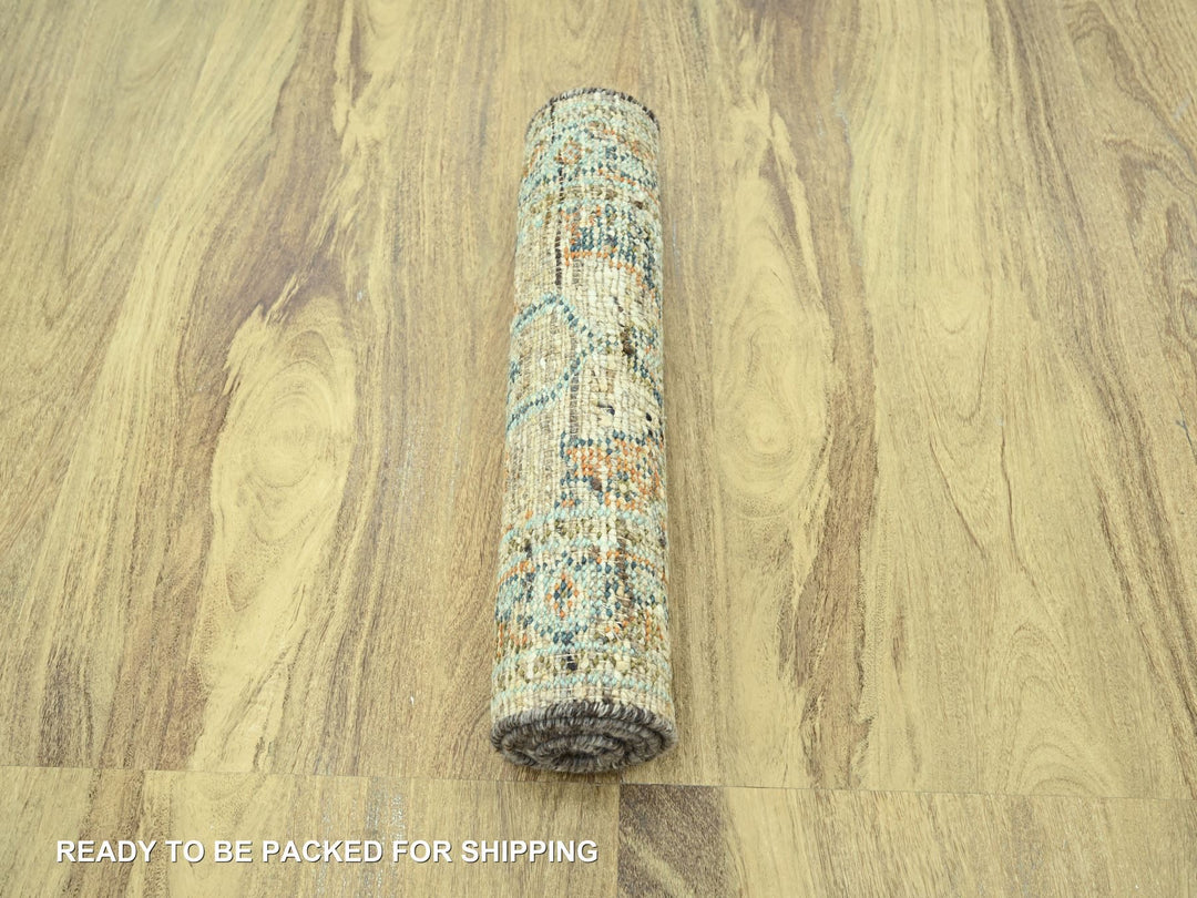 2'6" x 6'0" New Hand Knotted Brown Wool Runner Oriental Rug - MOA10277027