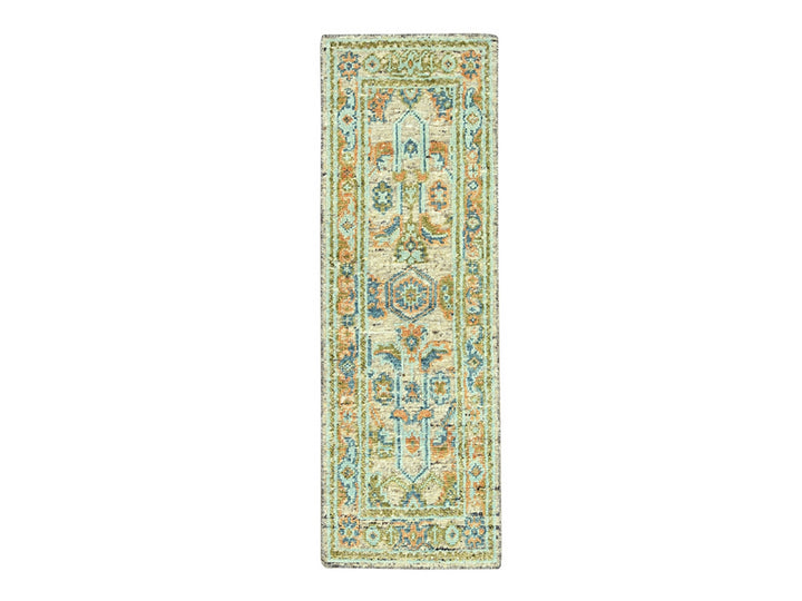 2'7" x 6'2" New Hand Knotted Brown Wool Runner Oriental Rug - MOA10277028