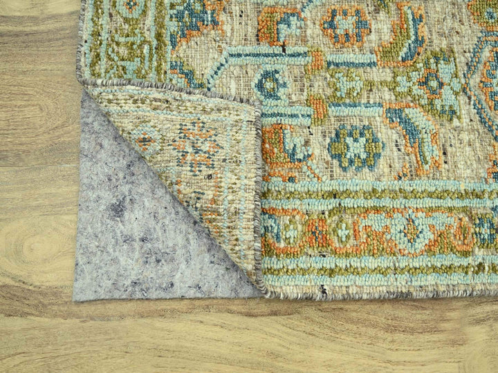 2'7" x 6'2" New Hand Knotted Brown Wool Runner Oriental Rug - MOA10277028