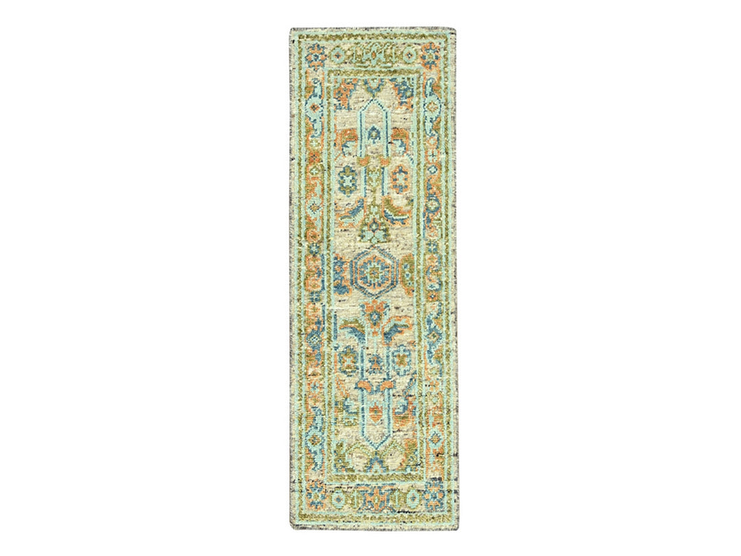 2'9" x 6'1" New Hand Knotted Brown Wool Runner Oriental Rug - MOA10277030