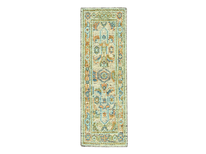 2'9" x 6'1" New Hand Knotted Brown Wool Runner Oriental Rug - MOA10277030