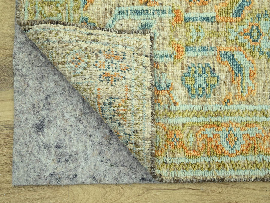 2'9" x 6'1" New Hand Knotted Brown Wool Runner Oriental Rug - MOA10277030