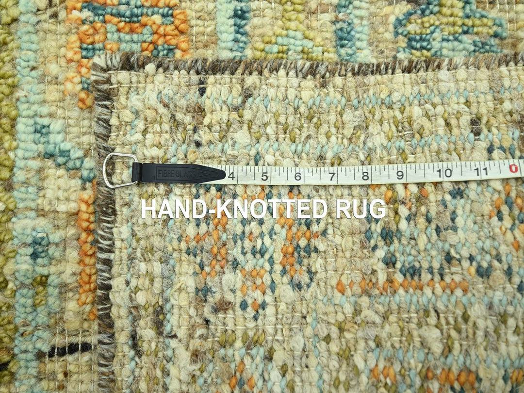 2'9" x 6'1" New Hand Knotted Brown Wool Runner Oriental Rug - MOA10277030