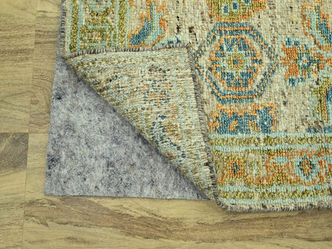 2'7" x 8'1" New Hand Knotted Brown Wool Runner Oriental Rug - MOA10277032