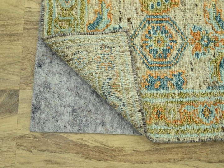 2'7" x 8'1" New Hand Knotted Brown Wool Runner Oriental Rug - MOA10277032