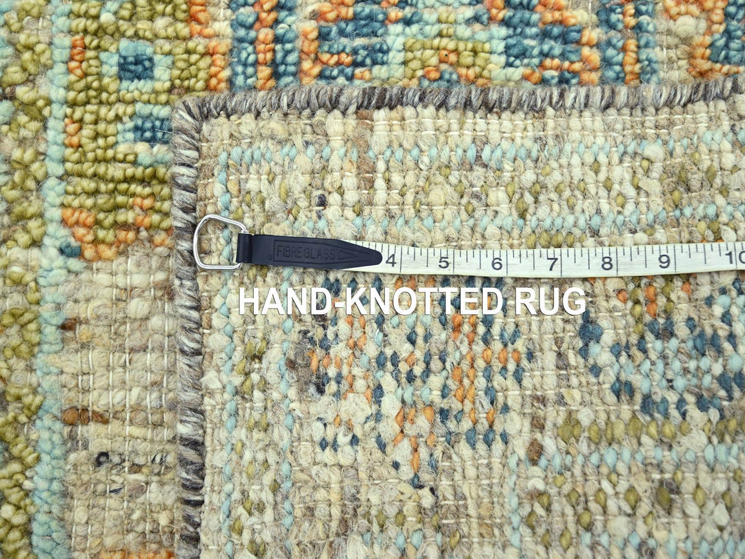 2'7" x 8'1" New Hand Knotted Brown Wool Runner Oriental Rug - MOA10277032