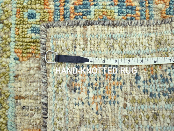 2'7" x 8'1" New Hand Knotted Brown Wool Runner Oriental Rug - MOA10277032