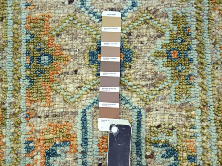 2'7" x 8'1" New Hand Knotted Brown Wool Runner Oriental Rug - MOA10277034