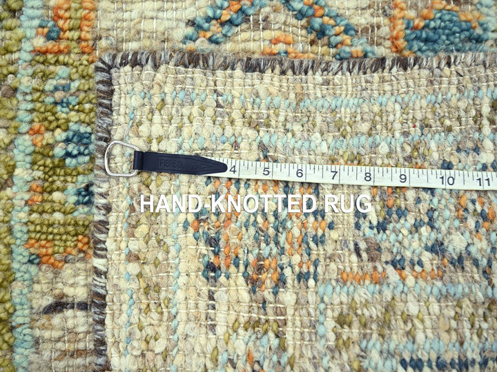 2'7" x 8'1" New Hand Knotted Brown Wool Runner Oriental Rug - MOA10277034