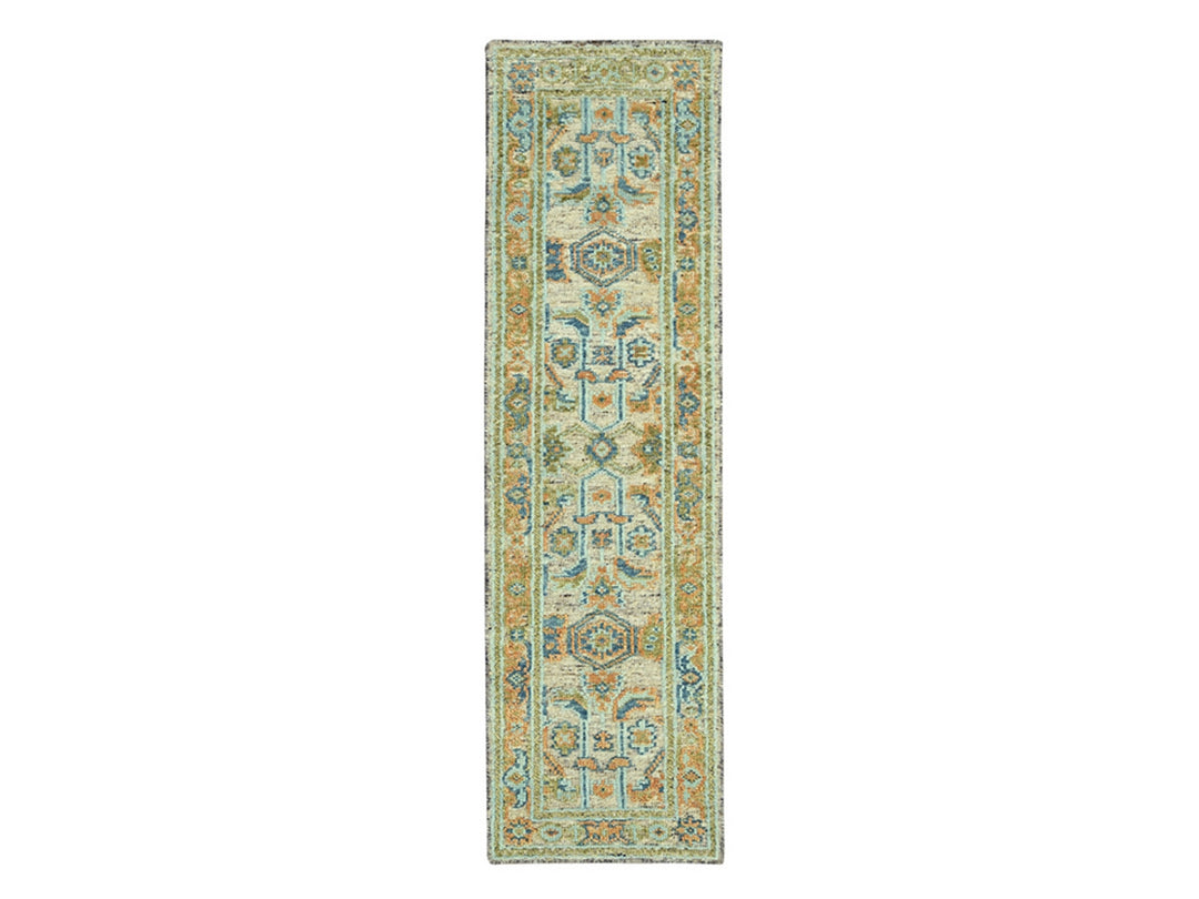 2'7" x 10'0" New Hand Knotted Brown Wool Runner Oriental Rug - MOA10277035