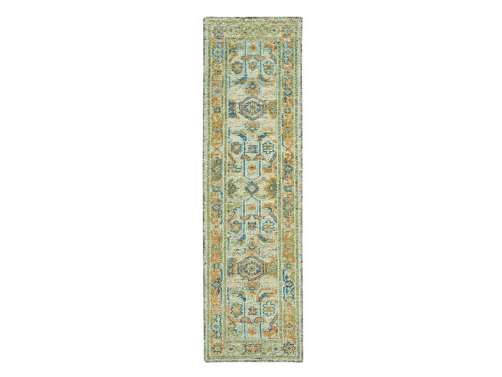 2'7" x 10'0" New Hand Knotted Brown Wool Runner Oriental Rug - MOA10277035