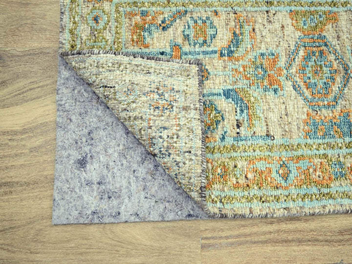 2'7" x 10'1" New Hand Knotted Brown Wool Runner Oriental Rug - MOA10277036