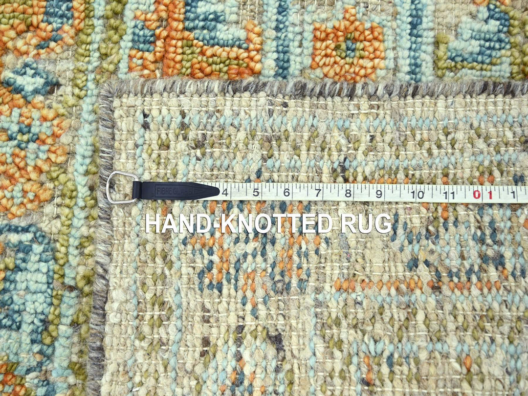 2'7" x 12'0" New Hand Knotted Brown Wool Runner Oriental Rug - MOA10277037
