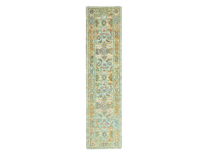 2'6" x 12'0" New Hand Knotted Brown Wool Runner Oriental Rug - MOA10277038