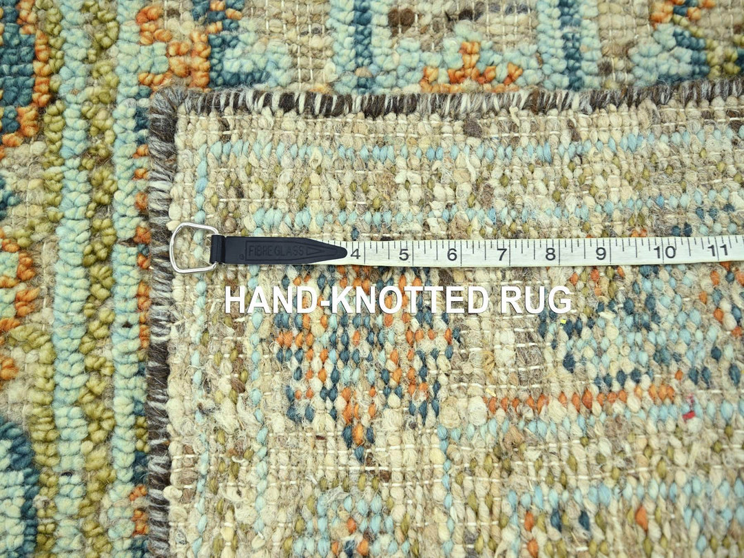 2'6" x 12'0" New Hand Knotted Brown Wool Runner Oriental Rug - MOA10277038