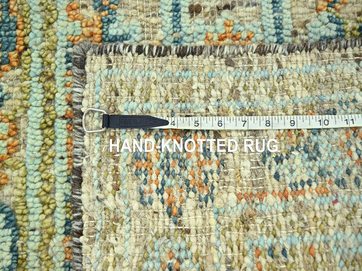 2'6" x 12'0" New Hand Knotted Brown Wool Runner Oriental Rug - MOA10277038