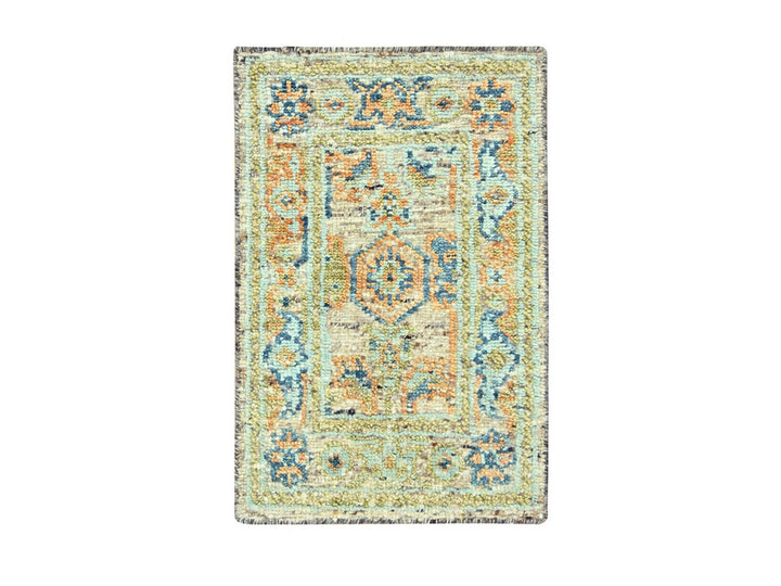2'2" x 3'2" New Hand Knotted Brown Wool Rectangle Oriental Rug - MOA10277039