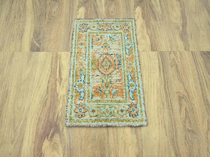 2'1" x 3'1" New Hand Knotted Brown Wool Rectangle Oriental Rug - MOA10277042