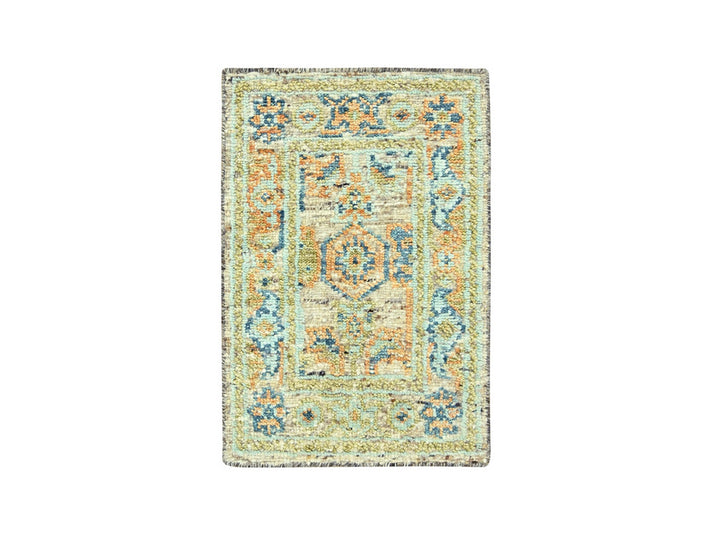 2'0" x 3'0" New Hand Knotted Brown Wool Rectangle Oriental Rug - MOA10277043