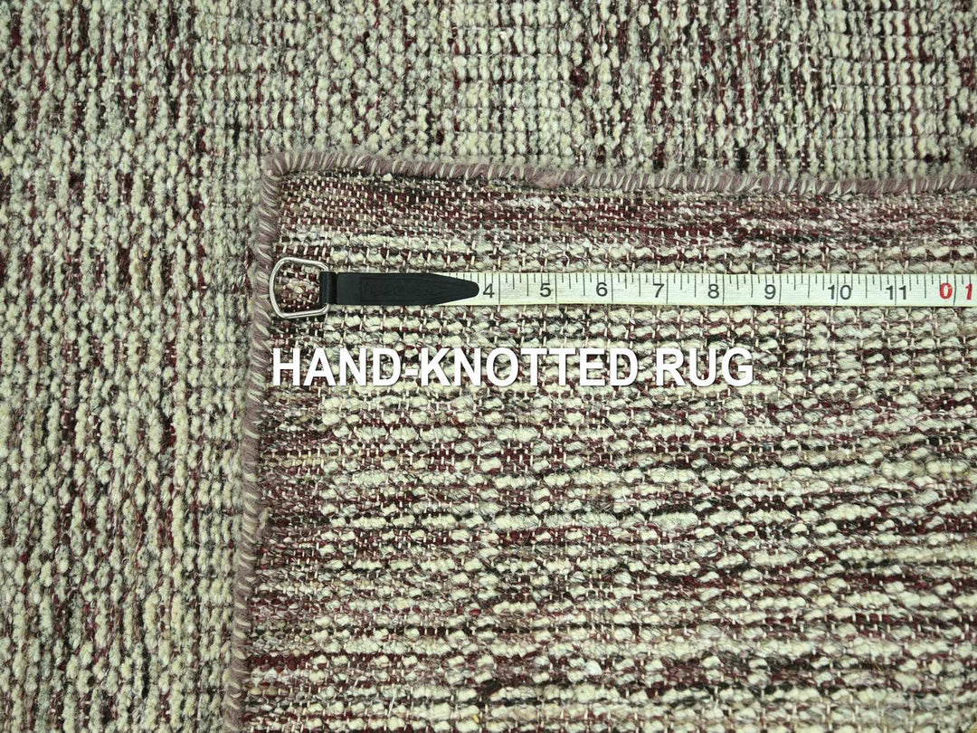 2'7" x 12'0" New Hand Knotted Red Wool Runner Oriental Rug - MOA10277049