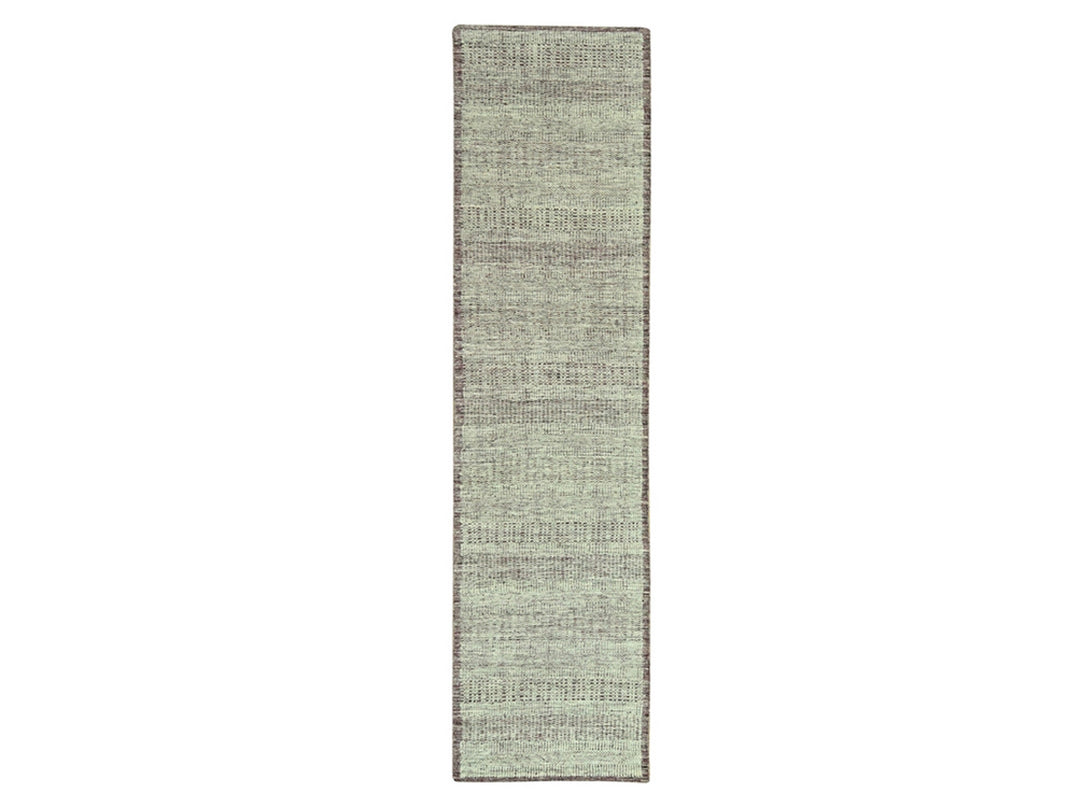 2'7" x 12'0" New Hand Knotted Red Wool Runner Oriental Rug - MOA10277050