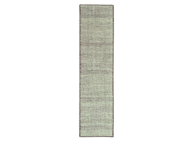 2'7" x 12'0" New Hand Knotted Red Wool Runner Oriental Rug - MOA10277050