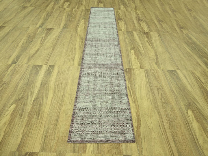 2'7" x 12'0" New Hand Knotted Red Wool Runner Oriental Rug - MOA10277050