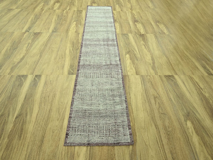 2'7" x 12'2" New Hand Knotted Red Wool Runner Oriental Rug - MOA10277051