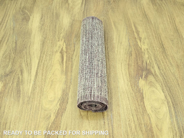 2'7" x 12'2" New Hand Knotted Red Wool Runner Oriental Rug - MOA10277051
