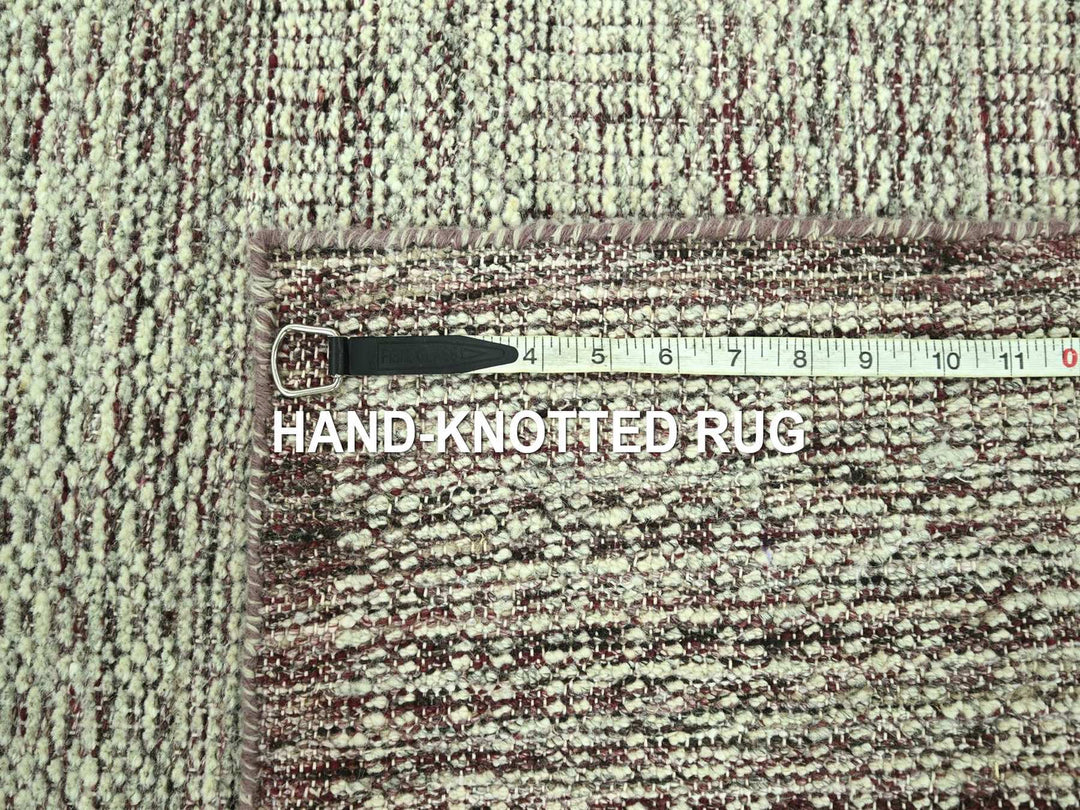 2'7" x 12'2" New Hand Knotted Red Wool Runner Oriental Rug - MOA10277051