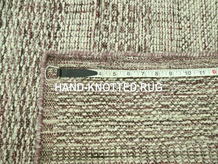2'7" x 10'2" New Hand Knotted Red Wool Runner Oriental Rug - MOA10277052