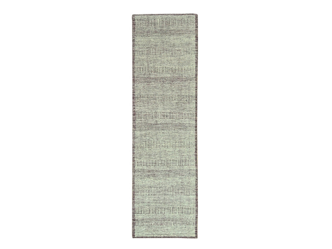 2'7" x 10'3" New Hand Knotted Red Wool Runner Oriental Rug - MOA10277053