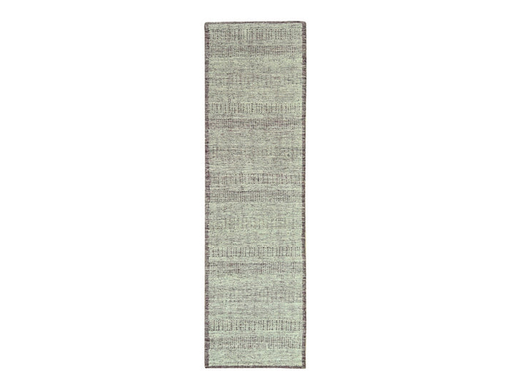 2'7" x 10'3" New Hand Knotted Red Wool Runner Oriental Rug - MOA10277053