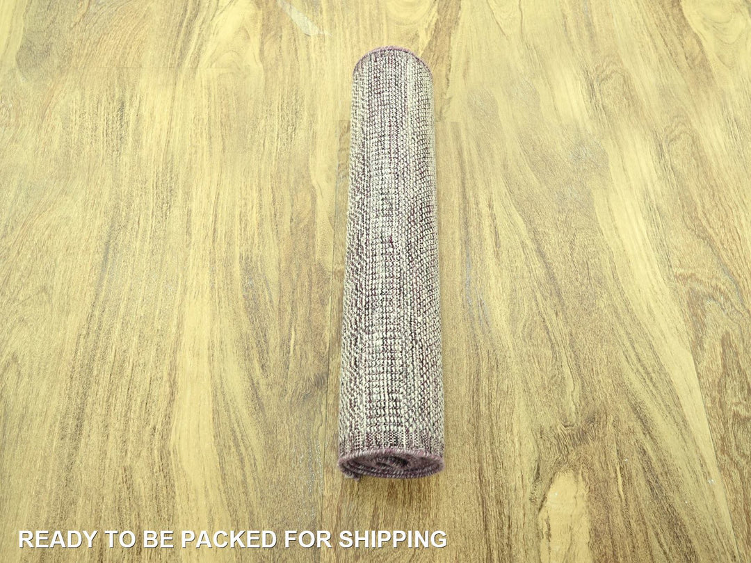 2'7" x 10'3" New Hand Knotted Red Wool Runner Oriental Rug - MOA10277053