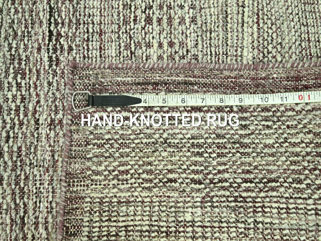 2'7" x 10'3" New Hand Knotted Red Wool Runner Oriental Rug - MOA10277053
