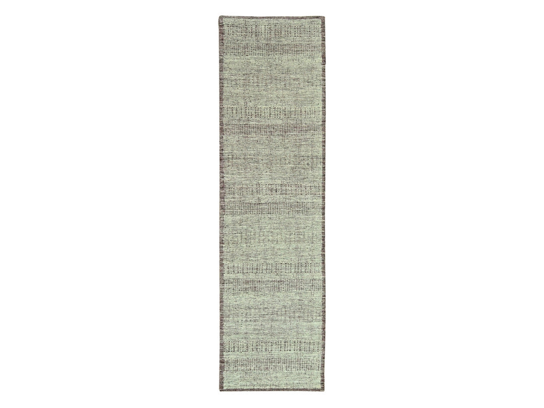2'8" x 10'3" New Hand Knotted Red Wool Runner Oriental Rug - MOA10277054