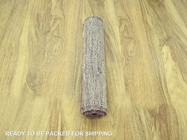 2'8" x 10'3" New Hand Knotted Red Wool Runner Oriental Rug - MOA10277054