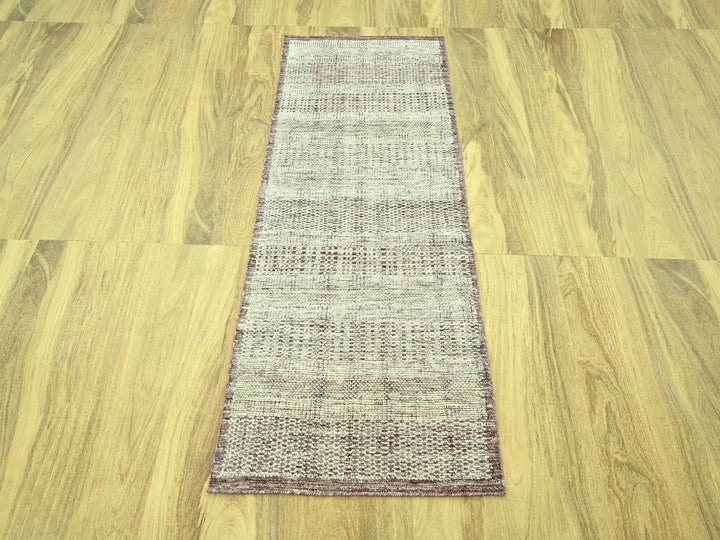2'7" x 6'3" New Hand Knotted Red Wool Runner Oriental Rug - MOA10277055