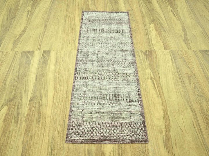 2'7" x 6'0" New Hand Knotted Red Wool Runner Oriental Rug - MOA10277056