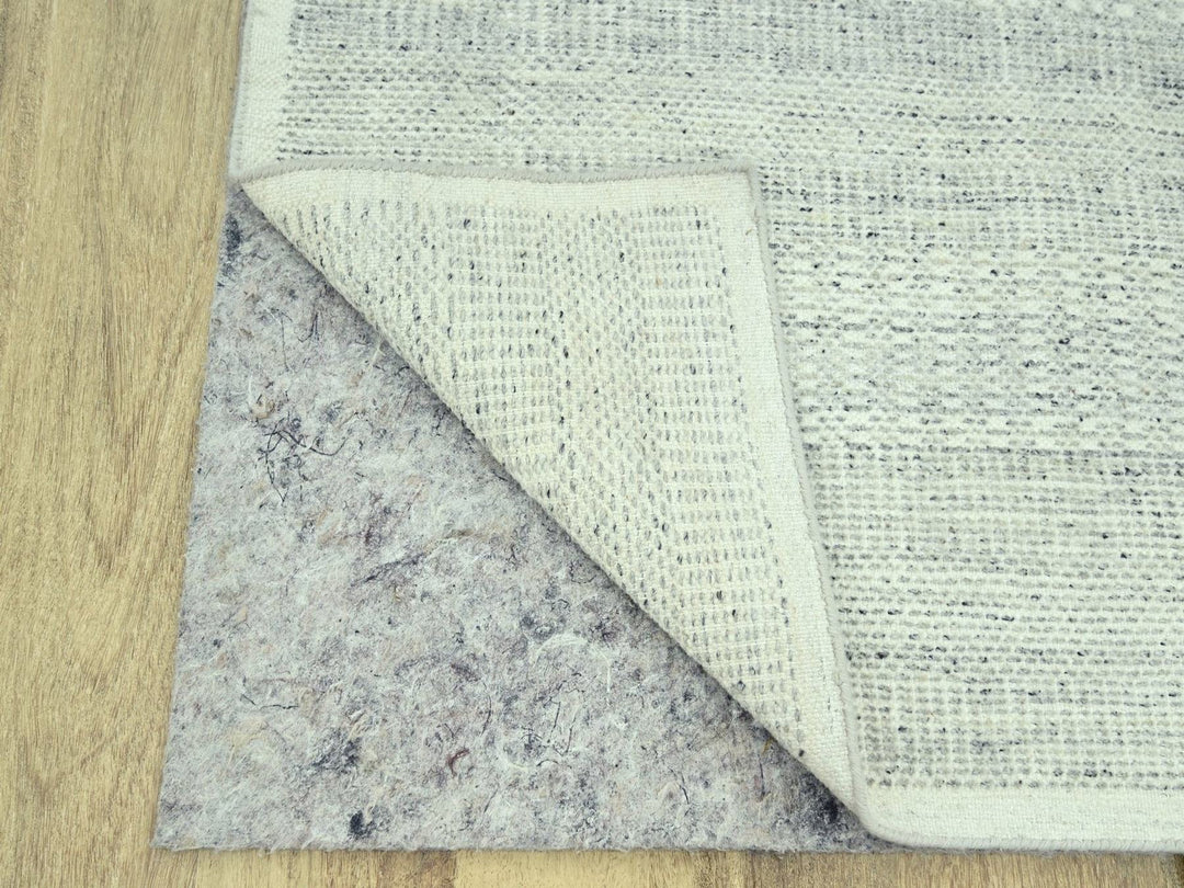 2'8" x 10'2" New Hand Knotted Grey Wool Runner Oriental Rug - MOA10277065